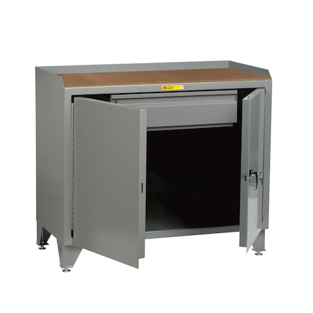 Little Giant Counter Height Bench Cabinet, 36"W, Solid Doors, Hardboard MH-LL-2D-2436HD